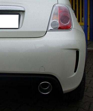 FIAT 500 Abarth met Ulter sportuitlaat 100mm Duplex